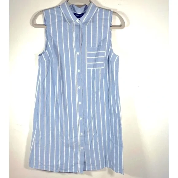 Modcloth Dresses | New Modcloth Striped Linen Shift Dress Small | Color: Blue | Size: S | Hexevintage's Closet